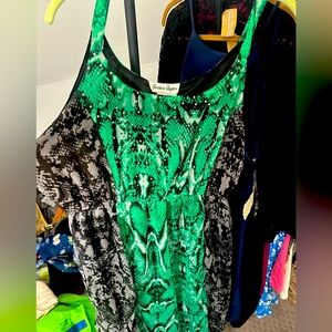 Snake print maxi dress